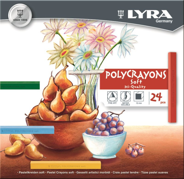 LYRA Polycrayons soft Pastellkreiden 24 Farben